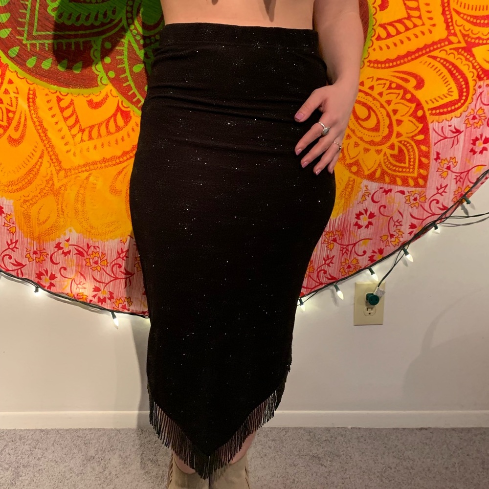 //VINTAGE// Sparkly fringe skirt - Picture 4 of 8